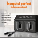Friteuse à air dual zone 8l - air fryer 2200w - 2 tiroirs indépendants - friteuse sans huile - 10 programmes ... Friteuse à air dual zone 8l - air fryer 2200w - 2 tiroirs indépendants - friteuse sans huile - 10 programmes ...
