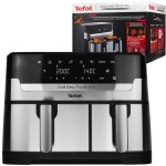 Friteuse sans huile - tefal - ey905d10 - double cuve 8 3l - airfryer grill rapide �conomique