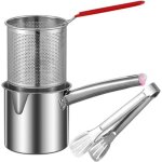 Friteuse compacte avec panier - 12 litre - mini friteuse - compatible gaz et induction - acier inoxydable ...