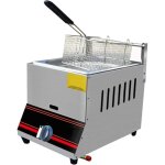 Friteuse � copeaux de gaz friteuse de 6l en acier inoxydable allumage �lectronique par impulsion antid�rapant ...