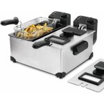 Friteuse double bac - woodours - dfx600 - 6l - 3600w - acier inoxydable