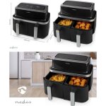 Friteuse double num�rique - air fryer - 2x4l - 2600w - 10 r�glages - antiadh�sif