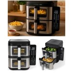 Friteuse double num�rique - livoo - 11l - 2800w - 12 programmes - 200�c
