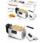 Friteuse electrique 3l inox acier inoxydable 2000w couvercle anti - �claboussure 1 panier � frire + filtre ...