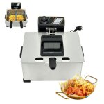 Friteuse lectrique 5l friteuse en acier inoxydable 2000 w avec panier  huile amovible et fentre de ...
