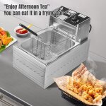 Friteuse �lectrique 6l - 2500w friteuse - 50 - 200? temp�rature r�glable - friteuse �lectrique en acier ...