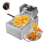 Friteuse lectrique 6l - 2500w - cuve inox - thermostat 50 - 200c - friteuse professionnelle