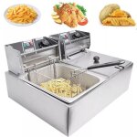 Friteuse lectrique double rservoir lectrique friteuse commerciale 12 l grande capacit pour restaurants ...
