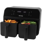 Friteuse � air chaud double - petra - pt4750blkvdeeu7 - double panier - 74 l - 2400 w