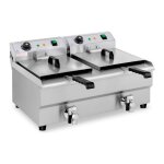 Friteuse �lectrique professionnelle restaurant 2 x 13 litres robinets de vidange 14 0001787