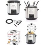 Friteuse - inox - 2 en 1 - 840w - capacit� 1l - thermostat r�glable 80� - 190�