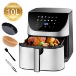 Friteuse  air - kilisky - 10l - 2000w - cran tactile led - 12 programmes de cuisson