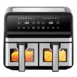 Friteuse sans huile 10l - double cuve - - s�parateur amovible - friteuse � air 2400w