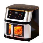 Friteuse sans huile - 12l 2800w - technologie air cyclonic - menu intelligent - fentre visuelle - cran ...