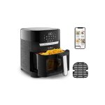 Friteuse sans huile - moulinex - easy fry & grill vision - 46l - �cran tactile - 8 programmes