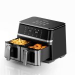 Friteuse sans huile vulcanterre airfryer 8019d - 10l double cuves 45l chacune - sparateur amovible - ...