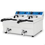 Friteuse - vertes - acier inoxydable - capacit 26 l - 50 - 200 c - 6000 w - 230 v - friteuse professionnelle ...