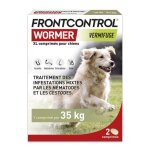 Frontcontrol wormer vermifuge chien + de 35kg 2 comprimés Frontcontrol wormer vermifuge chien + de 35kg 2 comprimés