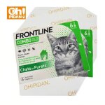 Frontline combo chat 2pcs - anti - puces & tiques (6 pipettes) tue 100% des puces en 24h & tiques en ...