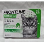 Frontline combo chat - anti puces tiques & poux - contre larves & oeufs - elimine & tue - 3 pipettes