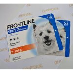 Frontline spot on pour chiens 2 - 10 kg / s - 2 * 6 pipettes - lot de 2 boites - contre les poux puces ...