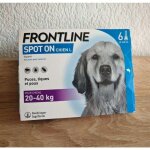 Frontline spot on pour chiens moyens & grands ?6 pipettes - limine rapidement puces tiques et poux