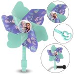 Frozen elsa et anna moulin � vent en vert menthe pour guidon de v�lo trottinette pour enfants