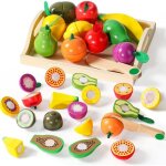 Fruits et lgumes jouets dinette enfant 2 ans en bois accessoire ustensile cuisine en bois enfant anniversaire ...