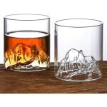 Lot de 2 verres � whisky japonais en cristal pour whisky cognac martini cocktail rhum bi�re (transparent) ...