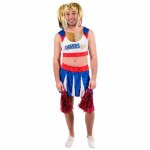 Fun shack costume pompom girl homme d�guisement carnaval adulte tenue cheerleader homme l