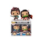 Figurine funko pop! tanjiro & nezuko 2 - demon slayer - blanc