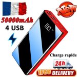Funseebatterie externe 50000mah chargeur portable grande capacit rapide avec 4 sortie compatible avec ...