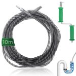 Furet deboucheur canalisation 10m �10mmen spirale avec adaptateurs �lectriques arbre de nettoyage de ...
