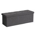 Furniturer banc tissu ottoman en bout de lit repose - pieds coffre de rangement intrieur avec compartiment ...