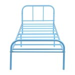 Cadre de lit - furniturer - bleu - fer - 90x190 cm - color�