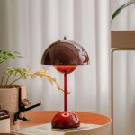 Fusion lampe  poser moderne style scandinave 16 * 28cm conception lampe de bureau pod mtal rouge 1pcs ...