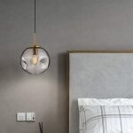 Fusion lampe suspendue moderne - lustre suspension en verre gris �15cm avec douille de suspension en ...