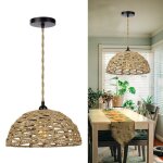 Fusion lustre suspension luminaire en rotin - lustre plafonnier e27 abat - jour en rotin - boh�me lampe ...