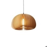 Fusion suspension rond en bois citrouille pendentif lumi�res - cr�ative lustre vintage simple lumi�re ...