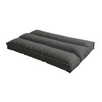 Futon d�houssable - 90 x 190 cm - bananair - gris fonc�