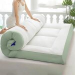 Futon extra pais et moelleux matelas de sol pliable pour camping et invits surphaet antidrapant vertfull(120 ...