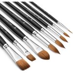 Fuumuui pinceaux aquarelle professionnel - 8 pinceaux dartiste pour aquarelle pinceaux poil de martre ...