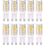 G9 led lampe ampoules blanc chaud 3000k 5w 500 lumens not dimmable lot de 10 [classe �nerg�tique a + ...
