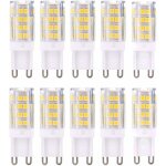 Ampoule led g9 - aimoonsa - g9 5w - blanc chaud 3000k - 420 lm (�quiv. 40w) - lot de 10