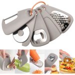 Gadgets de cuisine 5 en 1 - ulisem - plucheur dcapsuleur hachoir  ail rpe  fromage