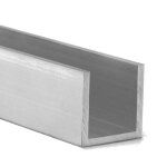 Gal - industrial profil� aluminium en u 40x40x40x2 mm - longueur 200cm - d�coupe sur mesure