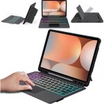 Galaxy tab s9 fe + / s9 + / s10 + 124 Étui avec clavier qwertz?clavier amovible avec pavé tactile et ... Galaxy tab s9 fe + / s9 + / s10 + 124 Étui avec clavier qwertz?clavier amovible avec pavé tactile et ...