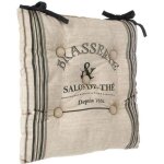 Galette de chaise - atmosphera - 40 x 40 cm - polyester - gris - intrieur