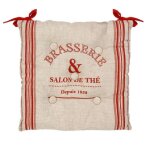 Galette de chaise bistrot 40x40cm - atmosphera createur dinterieur - rouge Galette de chaise bistrot 40x40cm - atmosphera createur dinterieur - rouge