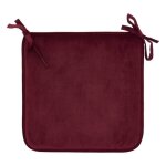 Galette de chaise lilou rouge grenat 38x38cm - atmosphera cr�ateur dint�rieur